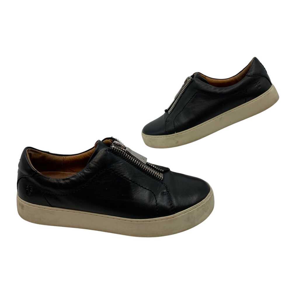 Frye Black Leather Zip-Up Sneakers | Women’s Size 8.5
